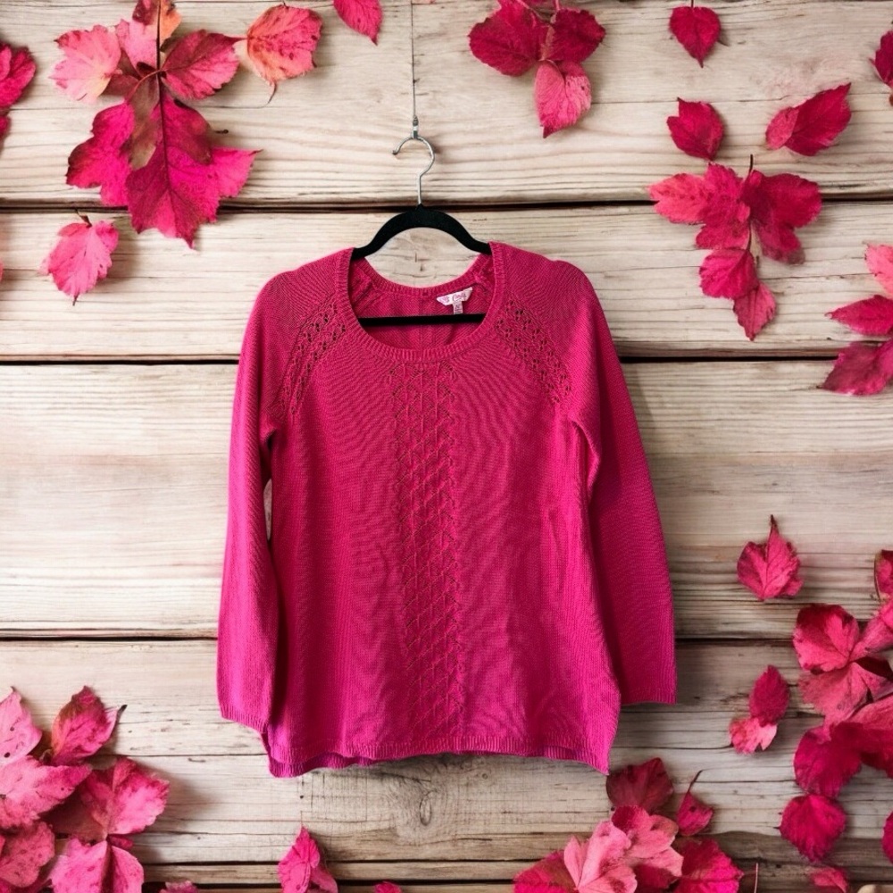 Candie’s Vibrant Pink Knit Sweater